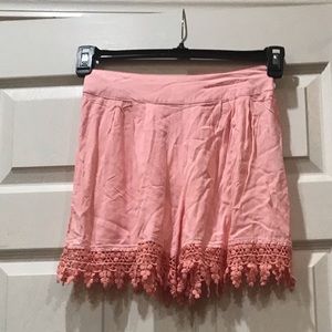 Flowy pink shorts